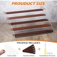 thumbnail image 2 of Queekay 4 Pack Acrylic Wood Display Stand Wooden Tiered Display Shelf Clear Acrylic Organizer Shelves Rack Step Riser Ladder Stand for Figure Cupcake Perfumes Desserts (15.7 Inch, 5 Tier), 2 of 7