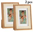 thumbnail image 2 of Ensemble de Cadres Photo en Plastique - 2 Pcs Cadre Photo Rectangulaire 4x6 Pouces Cadre de Table, 2 of 10