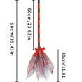 thumbnail image 3 of Halloween Witch Broom Wizard Broomstick Kids Tulle Gauze Flying Broomstick for Halloween Costume Haunted House Decoration, Masquerade Cosplay Costume Accessories Props, 35.4 Inch,2Pcs, 3 of 6