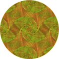 thumbnail image 1 of Ahgly Company Tapis Rond Lavable en Machine Intérieur Transitionnel Vert, 3 Pieds Rond, 1 of 7