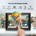 thumbnail image 3 of Ricilar 10.1 inch Digital Photo Frame WiFi, 1280*800 HD IPS Touchscreen 32GB Electric Picture Frames Send Photos Videoes via Micro SD Card Uhale App From Anywhere, 3 of 13