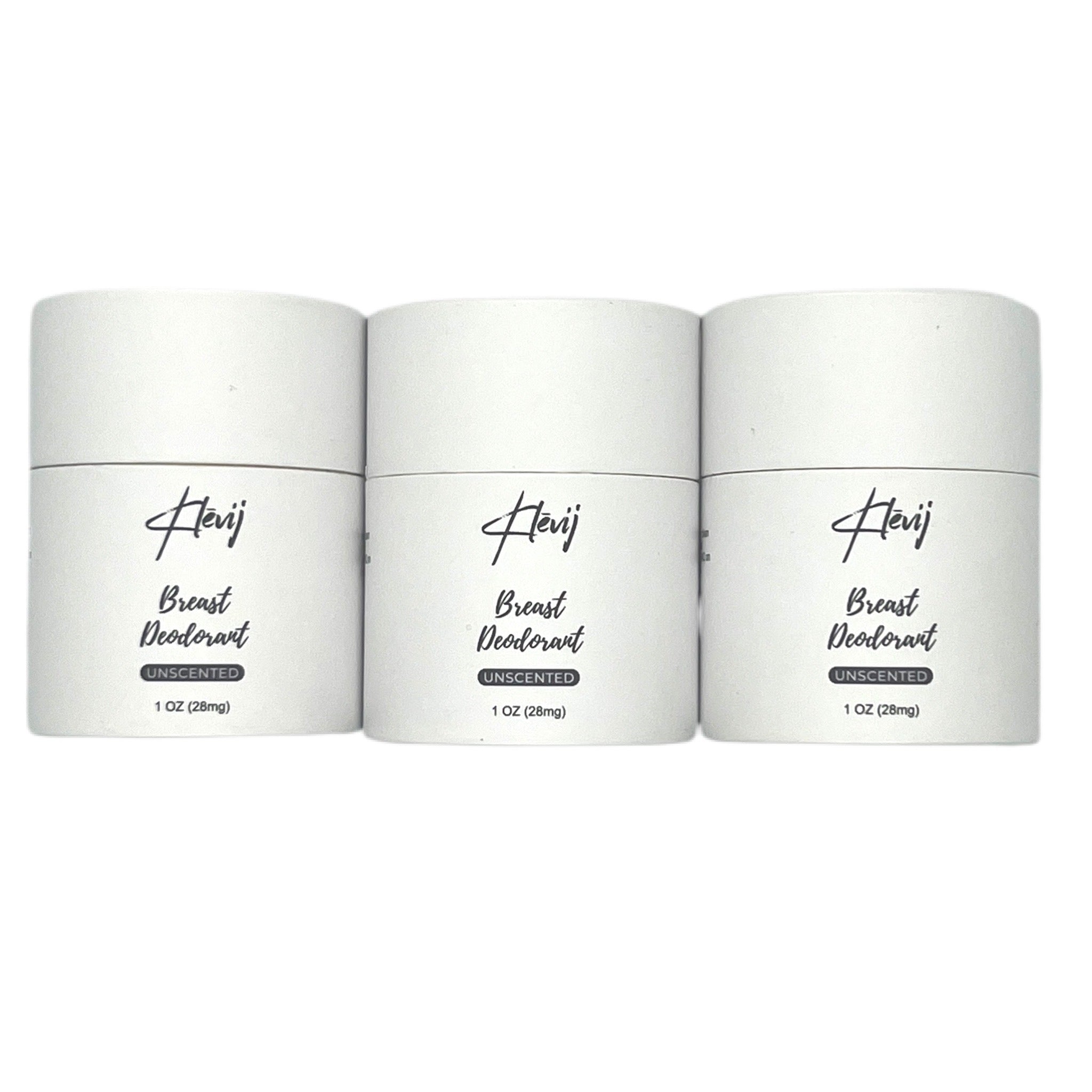 Breast Deodorant by Klevij 3Pack 1 oz Mix and Match Helps Control