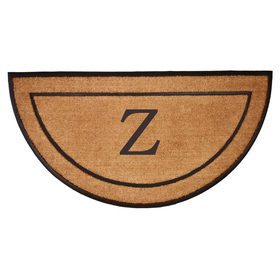 The General Half-Circle Monogram Doormat , 36" x 72", Letter Z