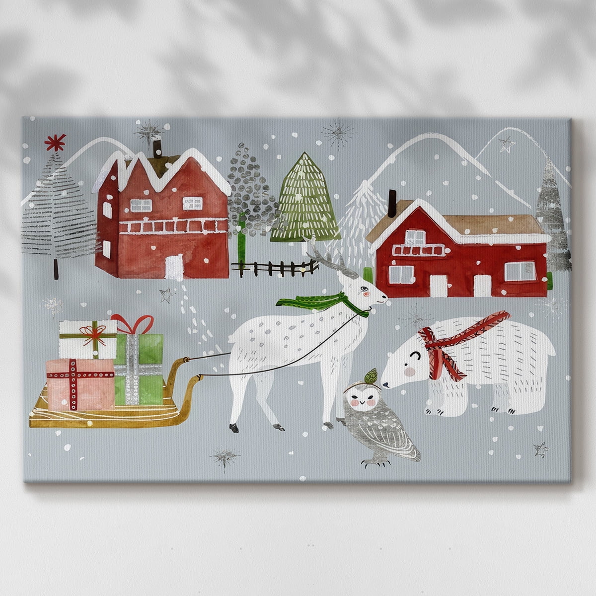 Stars and Snowflakes Collection A- Gallery Wrapped Canvas