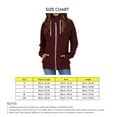 thumbnail image 4 of Burgundy Women's Long Sleeve Drawstring Zip-Up Sweatshirt Jacket with Stand Collar and Pocket - Outwear for Work - Size S, 4 of 4