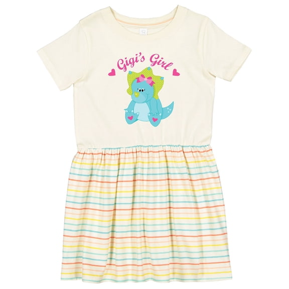 Inktastic Gigi's Girl Dinosaur Girls Toddler Dress