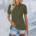 thumbnail image 2 of Women’s Casual Collared Shirt Summer Essential Lightweight Breathable Top Mint Green XXXL, 2 of 7