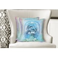 thumbnail image 4 of Ambesonne Fish Throw Pillow Cover 2 Pack, Japanese Koi on Sea Blue, 24", Blue Lilac, 4 of 6