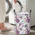 thumbnail image 4 of Goofa Fairy Flower Printed Circular Hamper,Laundry Basket with Handles,Storage Baskets Foldable,Large Capacity Laundry Hamper-, 4 of 8