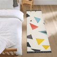 thumbnail image 3 of Yayeee Runner Rug for Bedroom 2'x6' Machine Washable Hallway Non Slip Mat, Beige Triangles, 3 of 8