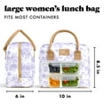thumbnail image 6 of Fit + Fresh Bloomington Womens Lunch Bag, Insulated Lunch Box With Containers, Lavender Floral Toile, 6 of 8