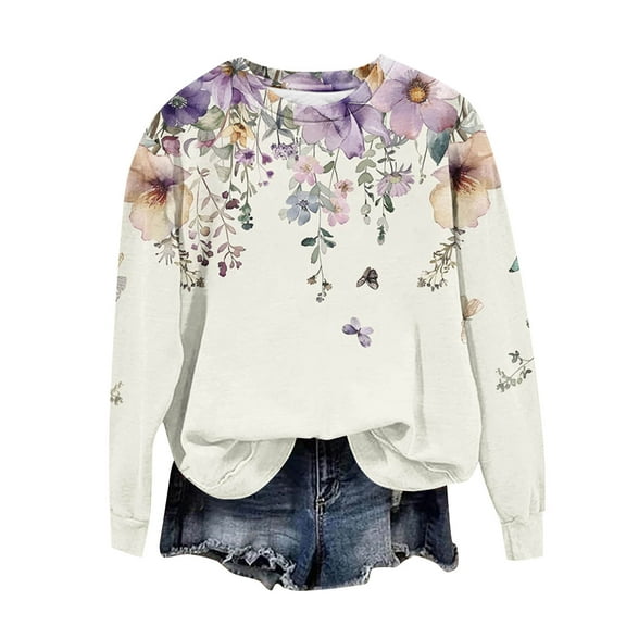 Tie Dye Sweatshirts for Women Fashion Crewneck Long Sleeve Pullover 2024 Fall Winter Blouses Going Out Party Outfits