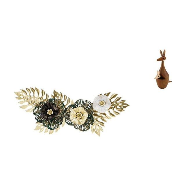 Escultura Nórdica De Metal Para Pared Con Flores, Hojas Y Animales, Ideal Para Comedor, Dormitorio, Decoración Del Hogar, Regalo