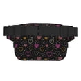 thumbnail image 3 of Fuzoiu Heart and Stars Print Unisex Square Double Layer Waist Bag,Crossbody Fanny Pack Travel Workout Accessory, 3 of 9