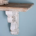 thumbnail image 6 of Hassch Wall Mounted Floating Shelf with Corbel Design, 13.8"W x 9.1"D x 11.4"H Decorative Display Rack for Entrance, Bedroom, Living Room, Kitchen, Office (Distressed Brown and Antique White), 6 of 10