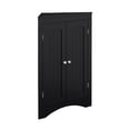 thumbnail image 4 of DEALTOPS Modern Corner Cabinet with Doors and Shelves, Stylish Freestanding Storage Cabinet for Kitchen, Bathroom, Living Room - Black, 4 of 8