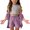 Purple, variant on Iyufng Girls' Outfit Sets 2 Pieces, Solid Color Long Sleeve Button-Down Shirt and Shorts Set, Summer Casual Clothing Sets
