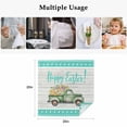 thumbnail image 5 of Cloth Napkins Set of 6 - 20x20 Inches, Happy Easter Washable Reusable Table Napkins, Retro Truck Spring Flowers Eggs White Wood Teal Soft & Absortbent Dining Napkin for Party Wedding Hotel Restaurant, 5 of 8