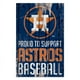 Les Astros de Houston Signent un Bois 11x17 Fier de Soutenir le Design – image 1 sur 1