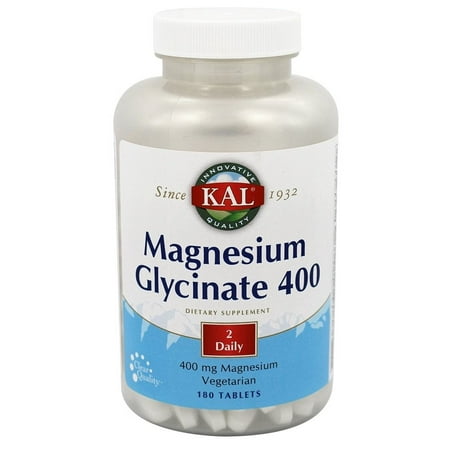 Kal - Magnesium Glycinate 400 - 180 Tablets