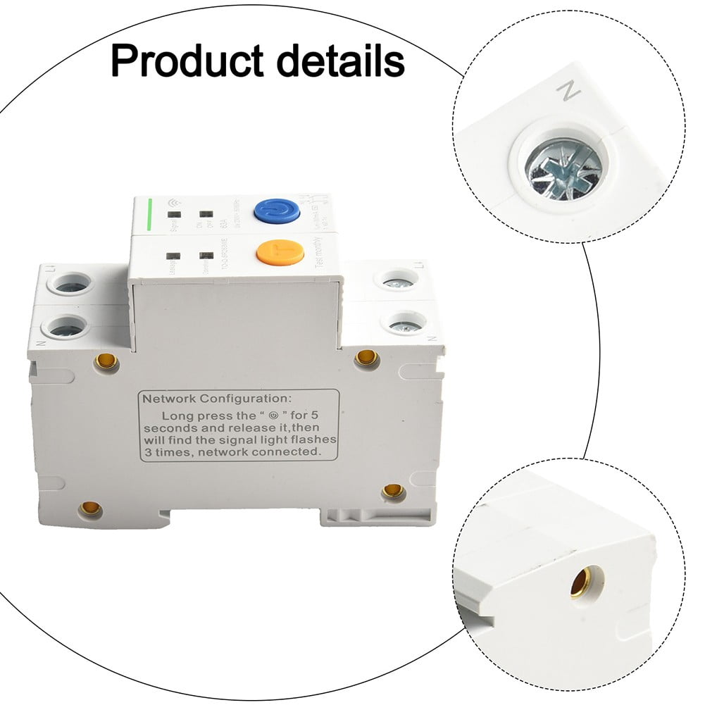 Dreamhall for Ewelink App Wifi Smart Circuit Breaker 2P 63A Din Rail Smart Switch Remote