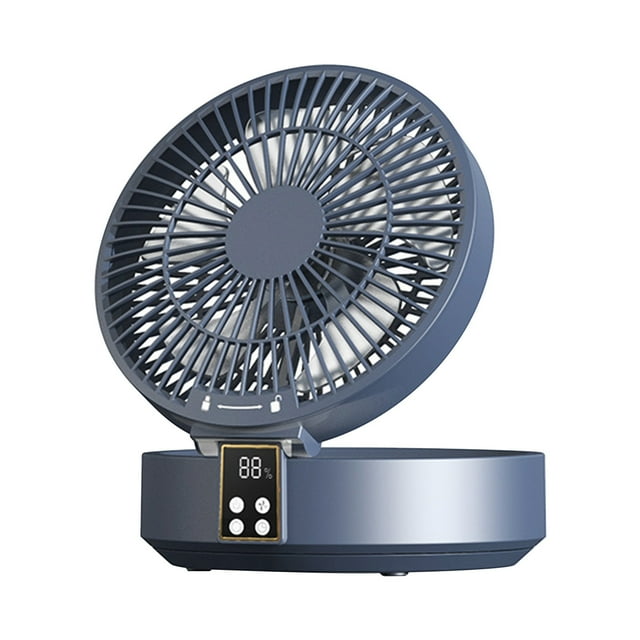 Ventilateur Mural avec Télécommande Ventilateur de Bureau Chargement Usb Pliable Petit Ventilateur Portable Tête Oscillante Ventilateur Mural Multifonction Ventilateur Mural avec Télécommande