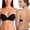 Black, variant on Women's Padded Wired Bra with Clear Convertible Straps - White - 38C