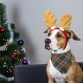 thumbnail image 3 of Pañuelos navideños grandes para perros ADOGGYGO con borlas rojas y verdes, 3 of 6