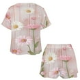 thumbnail image 3 of Floral Colorful Flower 2 Pack Women’s Pajama Set Print Sleepwear And Shorts Y2k Loungewear Sets S-5XL, 3 of 7