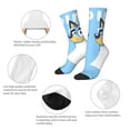 thumbnail image 3 of Masiiu Bluey Pattern Adult Crew Socks, Breathable Color-Block Mid-Calf Socks, Comfortable for Daily Wear and Sports, 3 of 6