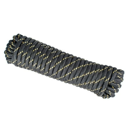 

1/2 in. x 100 lbs. Diamond Braid Rope Black-Multicolor