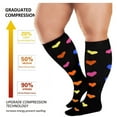 thumbnail image 2 of Janrevotw - 1 par de calcetines de compresión extragrandes de pantorrilla ancha (20-30 mmHg) para hombre y mujer, con soporte circulatorio y talla grande, 2 of 8