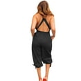 thumbnail image 4 of Lilgiuy Women Summer Fashion Solid Pocket Bandage V-Neck Slim Jumpsuits Cooling Tactical Hiking Pants, 4 of 5