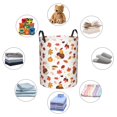 thumbnail image 4 of Fotbe Autumn Maple Leaf with Hedgehog Cesto de Ropa con Asas, Cesto Impermeable de Gran Capacidad, Bolsa de Lavado para Dormitorio, Cesto de Ropa con Ruedas y Asas-Small, 4 of 6