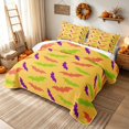 thumbnail image 3 of Erosebridal Cartoon Bat Quilt Full, Halloween Full Bedspread Sets for Boys Girls, Mustard Orange Purple Light Green, 3pcs 1 Coverlet and 2 Pillowcases, 3 of 7
