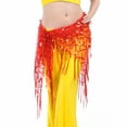 thumbnail image 1 of BellyLady Foulard de Danse du Ventre avec Franges et Franges Tribales Triangle - Rouge, 1 of 7