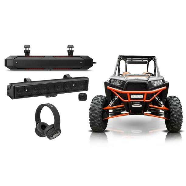 JBL Stadium UB4100+Boss Powered Bluetooth Sound Bars For Polaris RZR