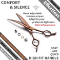 thumbnail image 4 of Coppery Brown Curved Shears - 7inch Pet Grooming Scissors, 4 of 8