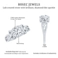 thumbnail image 6 of Rosec Jewels Moissanite Cushion Cut Engagement Ring 3 Carat - Vintage Style Ring - 8 mm - D-VS1 Quality Certified, 14K White Gold, US 12.50, 6 of 9