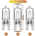 thumbnail image 3 of 20Pcs G9 Halogen Light Bulbs,40W Clear Halogen Lamps Dimmable,Warm White 2800K for Chandeliers,Pend P20250110506, 3 of 5