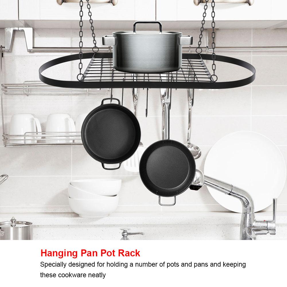 OTVIAP Kitchen Hanging Cookware Rack Wall Mount Pan Pot Rack Hanging
