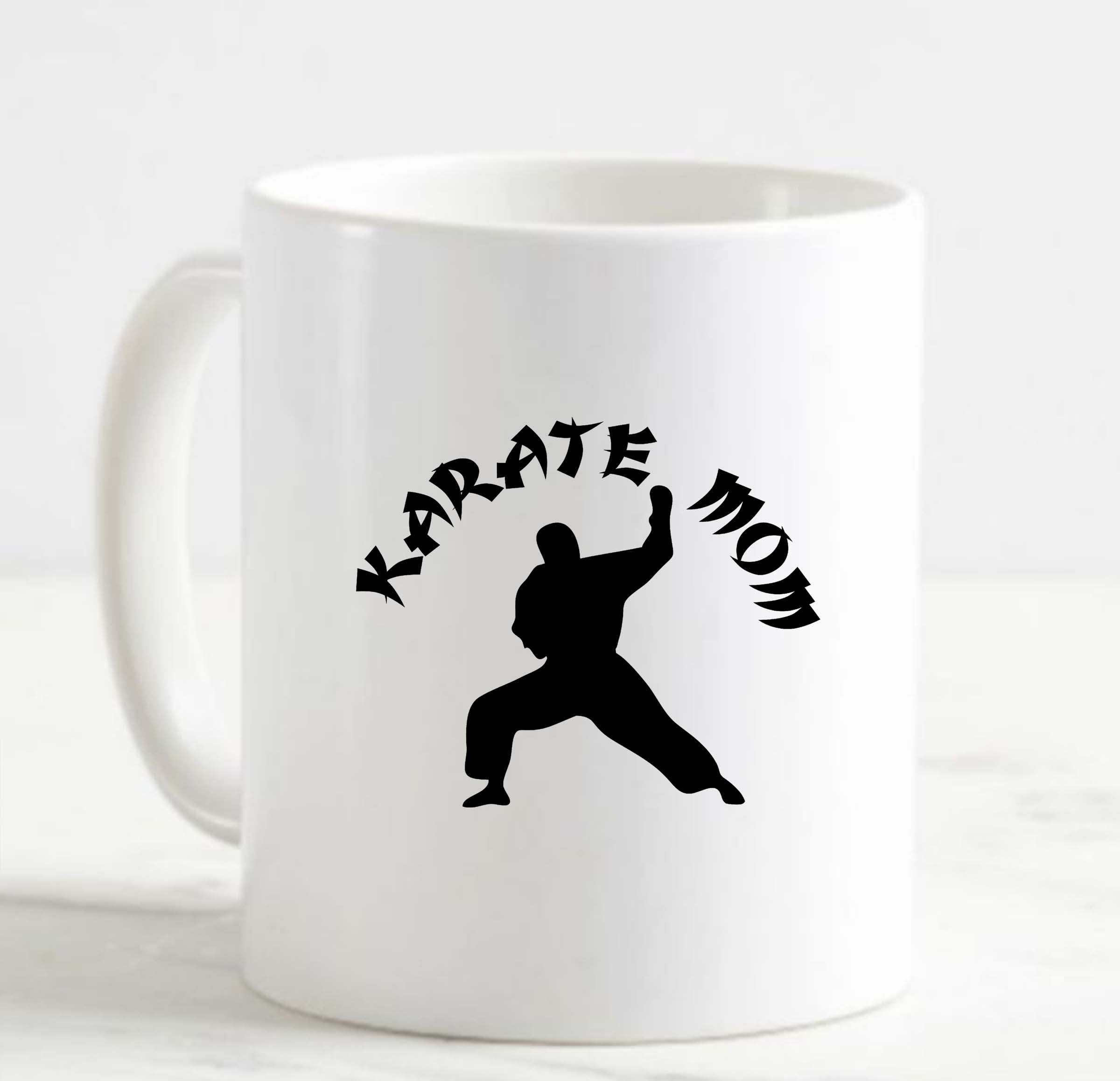Coffee Mug Karate Mom Takeout Boy Proud Supporter Discipline Sports White  Cup Funny Gifts for work office him her 