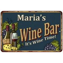 Maria's Wine Bar Gift Green Sign Rustic Decor 8x12 108120055010