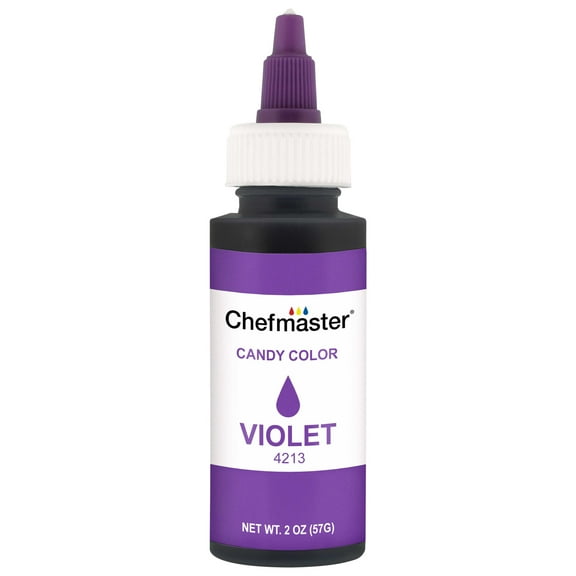 Chefmaster Candy Color Oil-Based Kosher Liquid Food Coloring, Kosher, Purple, 2 oz