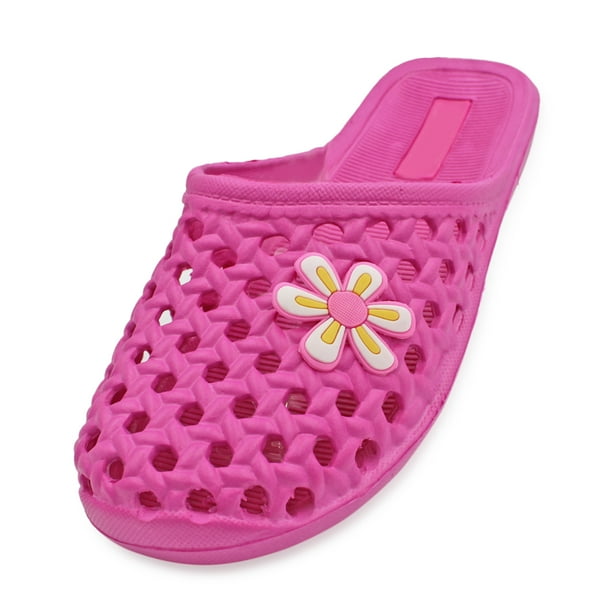 Lavra LAVRA Women's Slip on Mule Jelly Pink Slide Sandals with Flower