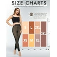 thumbnail image 6 of Fleece Lined Tights Footless Women Sheer Warm Pantyhose Leggings Toeless Fake Translucent Thermal Thick Winter No Feet Tights, 6 of 7