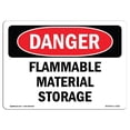thumbnail image 1 of SignMission OS-DS-A-710-L-2351 7 x 10 Po Signe de Danger OSHA - Stockage de Matériaux Inflammables, 1 of 1