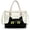 Black - Black Cat, variant on Flame Butterfly Print Clear PVC Tote Bag for Women, Large Lightweight Shoulder Handbag with Zipper, Oversize Shopper Tote for Daily Commute Work Travel