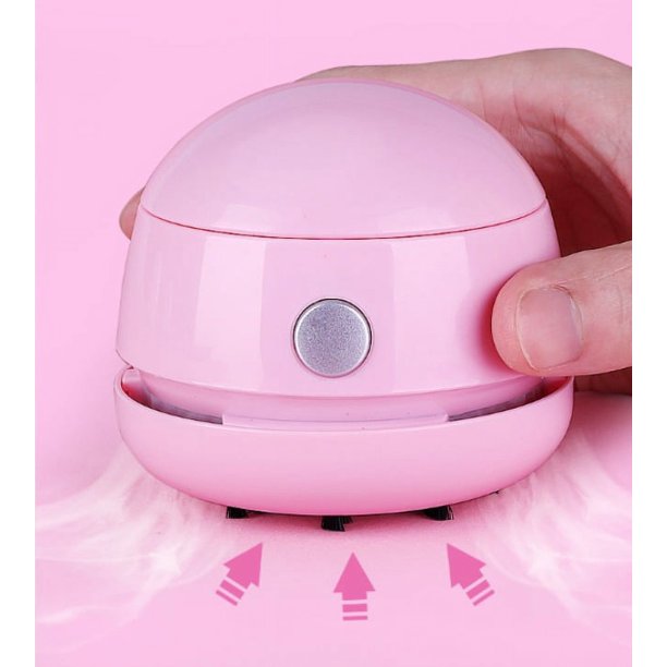Aspirador de escritorio rosa, aspirador de polvo de escritorio, miniaspirador de polvo de mesa