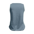 thumbnail image 5 of Goodeals Womens Sleeveless V Neck Tank Tops Yoga Sport Camisoles Summer Loose Solid Color Shirts Banded Bottom(Blue,XL), 5 of 5